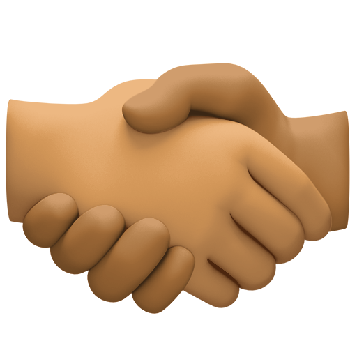 Handshake: Medium Skin Tone, Medium-Dark Skin Tone, the design in this release