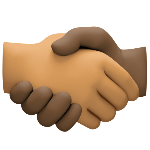 Handshake: Medium Skin Tone, Dark Skin Tone, the design in this release