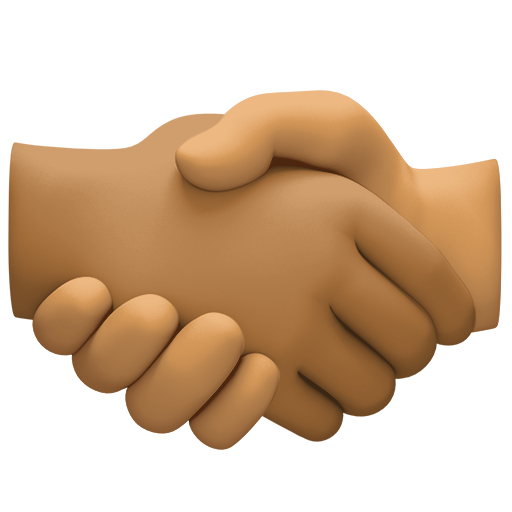 Handshake: Medium-Dark Skin Tone, Medium Skin Tone, the design in this release