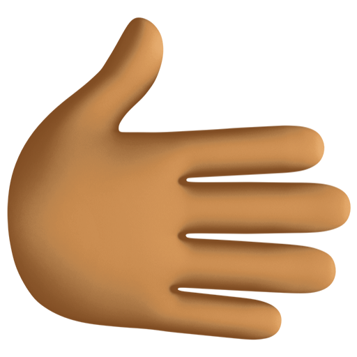 Rightwards Hand: Medium-Dark Skin Tone, the design in this release