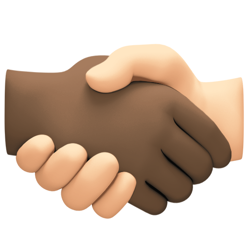 Handshake: Dark Skin Tone, Light Skin Tone, the design in this release