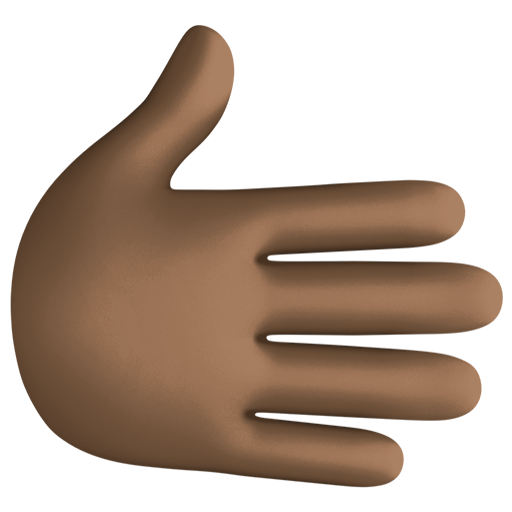 Rightwards Hand: Dark Skin Tone, the design in this release