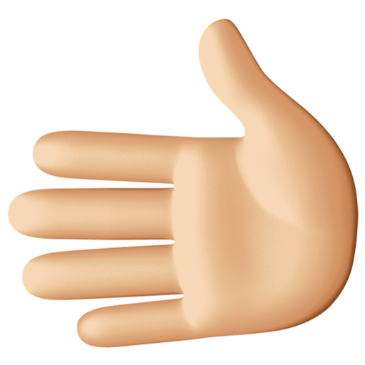 Leftwards Hand: Medium-Light Skin Tone, the design in this release