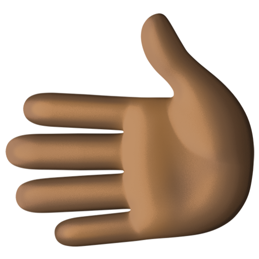 Leftwards Hand: Dark Skin Tone, the design in this release