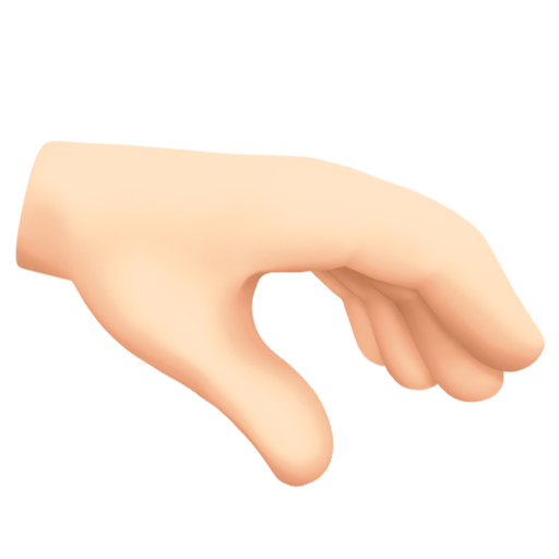 Palm Down Hand: Light Skin Tone, the design in this release