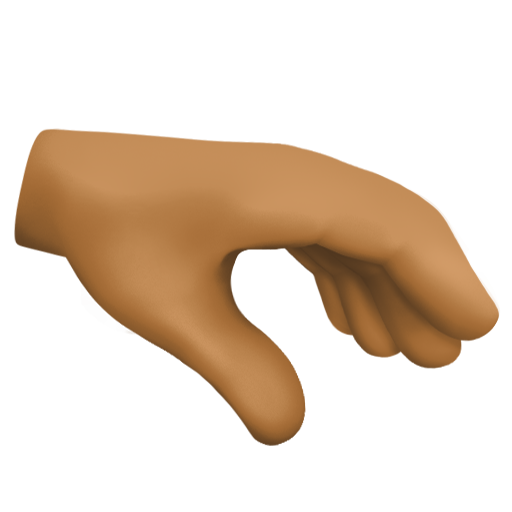 Palm Down Hand: Medium-Dark Skin Tone, the design in this release