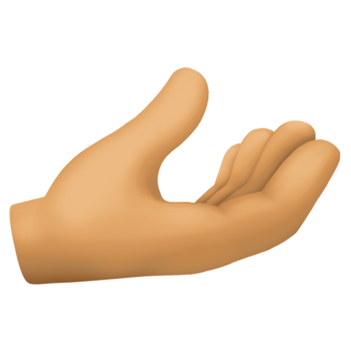 Palm up Hand: Medium Skin Tone, the design in this release