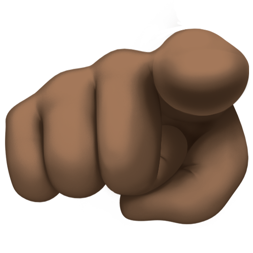 Index Pointing at the Viewer: Dark Skin Tone, the design in this release
