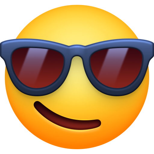 Smiling Face with Sunglasses, the previous design