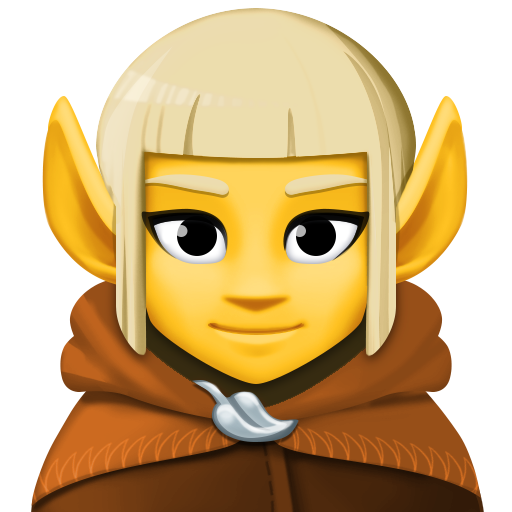 Elf as drawn by Facebook in 15.0