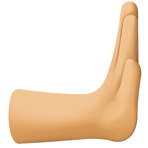 Rightwards Pushing Hand: Medium Skin Tone, the design in this release