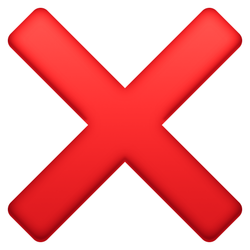 Cross Mark as drawn by Facebook in 15.0