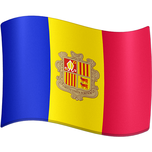 flag: Andorra as rendered by Facebook