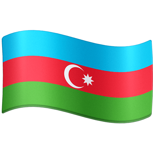 flag: Azerbaijan as rendered by Facebook