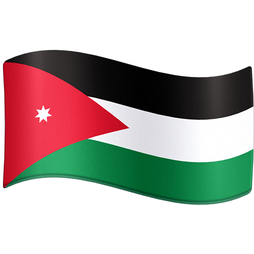 Flagge: Jordanien as rendered by Facebook