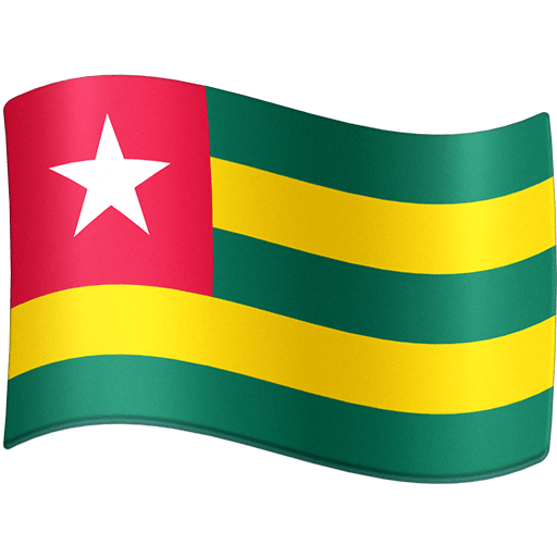 flag: Togo as rendered by Facebook