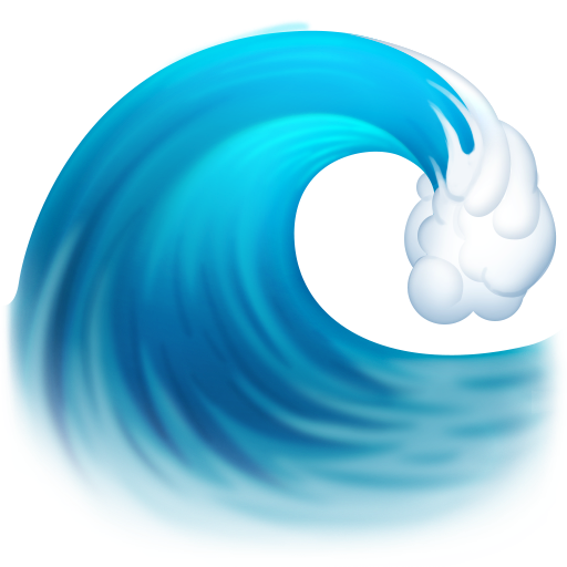 water wave as rendered by Facebook