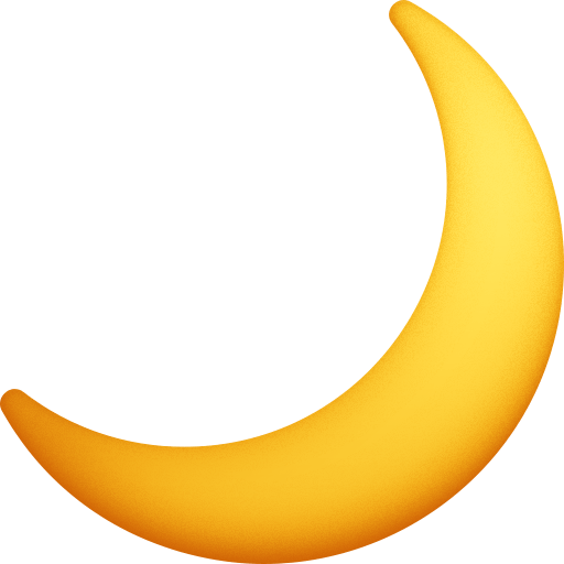 crescent moon as rendered by Facebook