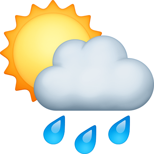 sun behind rain cloud as rendered by Facebook