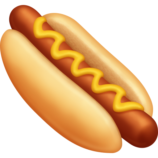 hot dog as rendered by Facebook