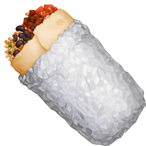 burrito as rendered by Facebook