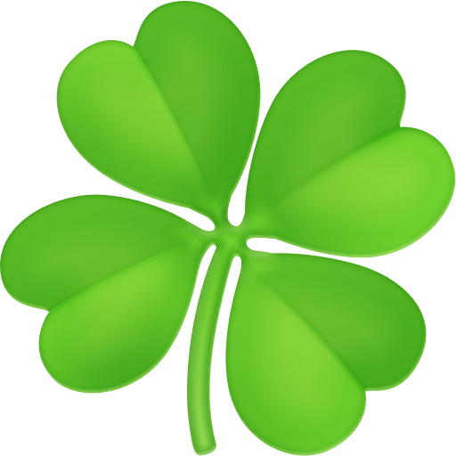 four leaf clover as rendered by Facebook