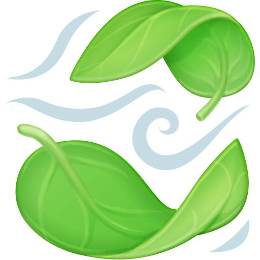 leaf fluttering in wind as rendered by Facebook