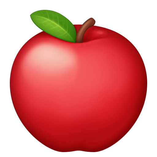 red apple as rendered by Facebook