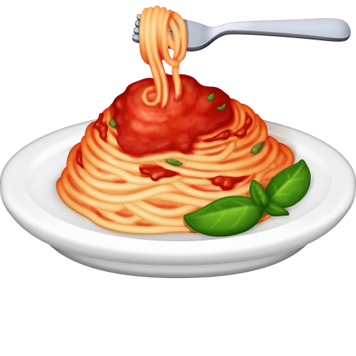 spaghetti as rendered by Facebook