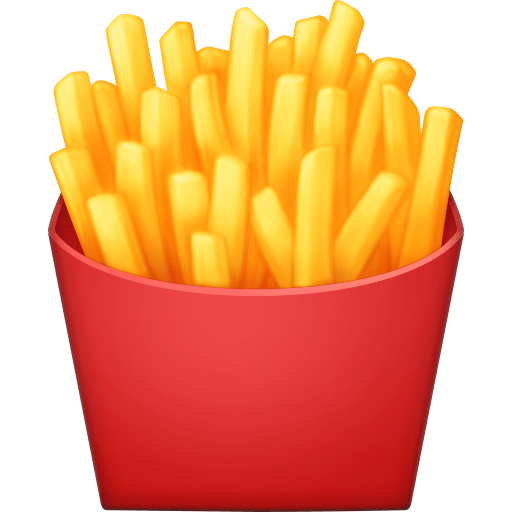 french fries as rendered by Facebook