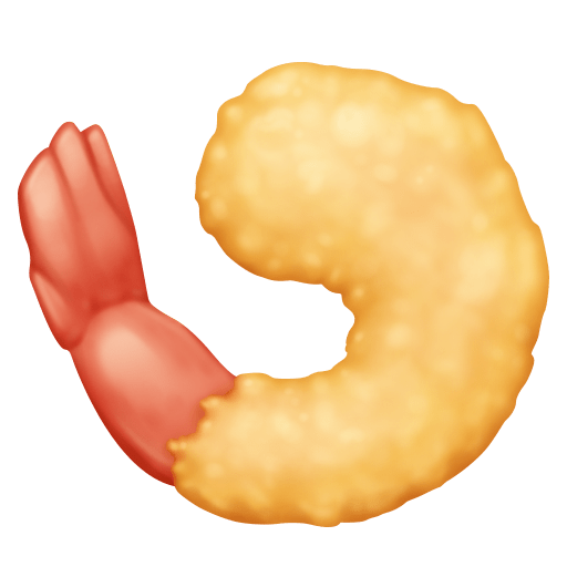 fried shrimp as rendered by Facebook