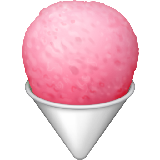 shaved ice as rendered by Facebook