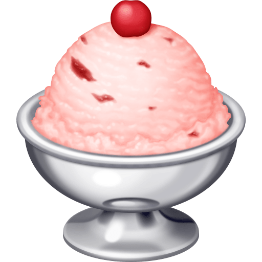 ice cream as rendered by Facebook