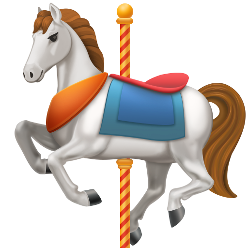 carousel horse as rendered by Facebook