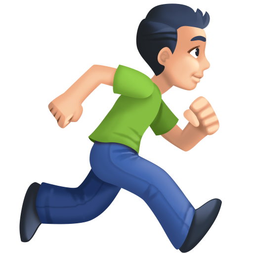 Man Running Facing Right: Light Skin Tone, the design in this release