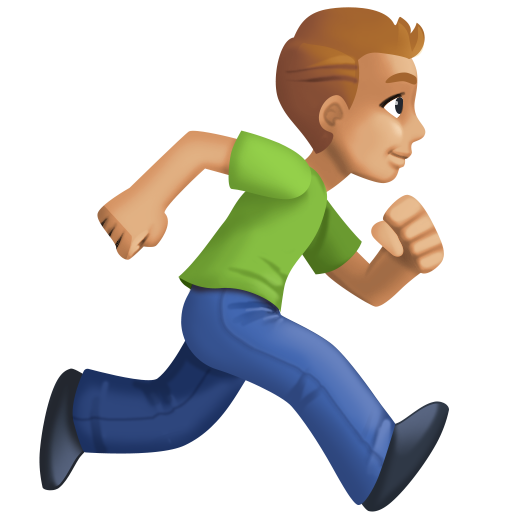 Man Running Facing Right: Medium-Light Skin Tone, the design in this release