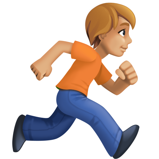 Person Running Facing Right: Medium-Light Skin Tone, the design in this release