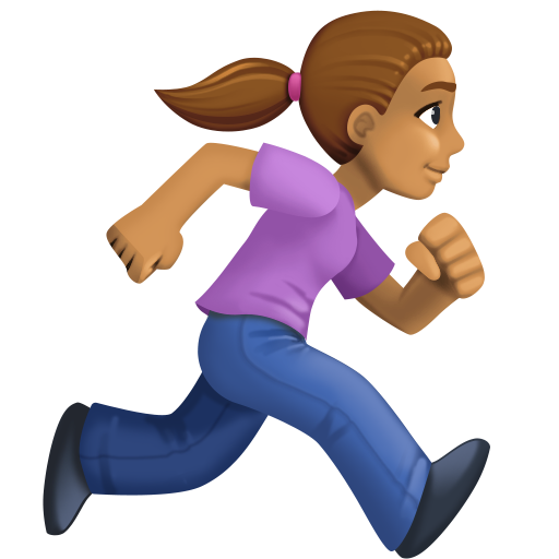 Woman Running Facing Right: Medium Skin Tone, the design in this release