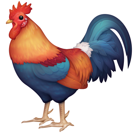 rooster as rendered by Facebook