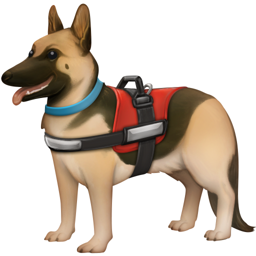 service dog as rendered by Facebook