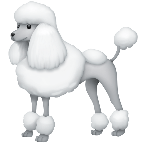 poodle as rendered by Facebook