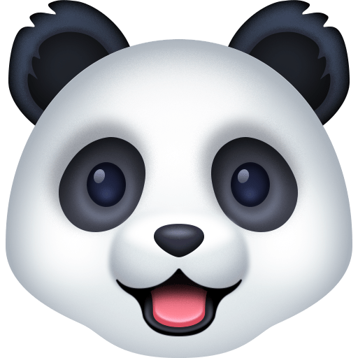 rosto de panda as rendered by Facebook