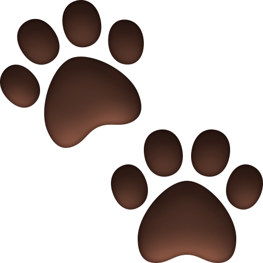 paw prints as rendered by Facebook