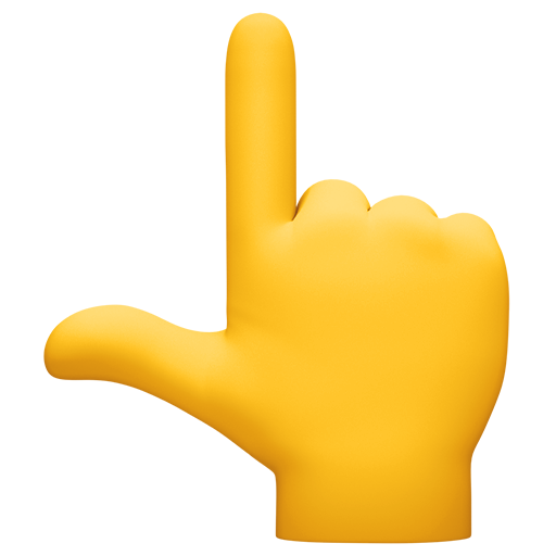 backhand index pointing up as rendered by Facebook