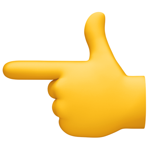 nach links weisender Zeigefinger as rendered by Facebook