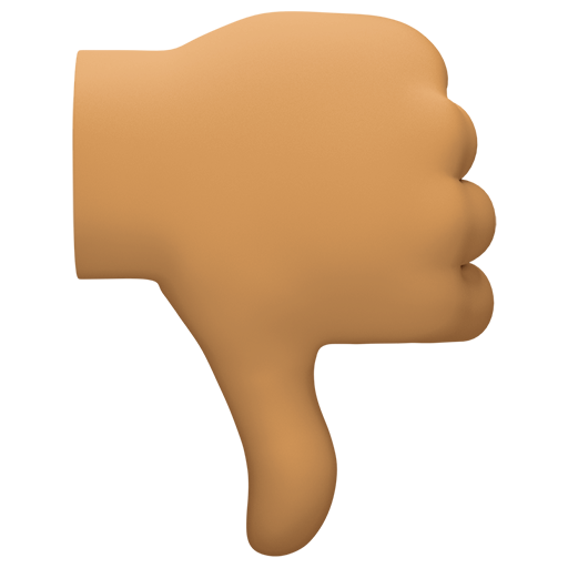 Thumbs Down: Medium Skin Tone as drawn by Facebook in 16.0