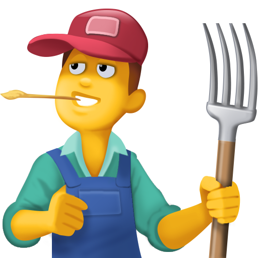 man farmer as rendered by Facebook