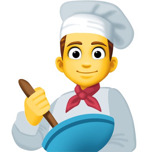 man cook as rendered by Facebook