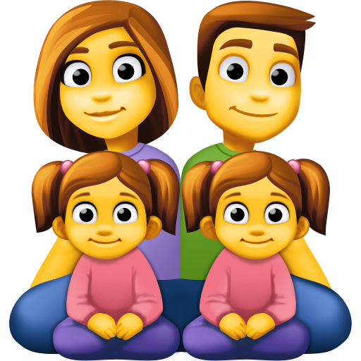 family: man, woman, girl, girl as rendered by Facebook