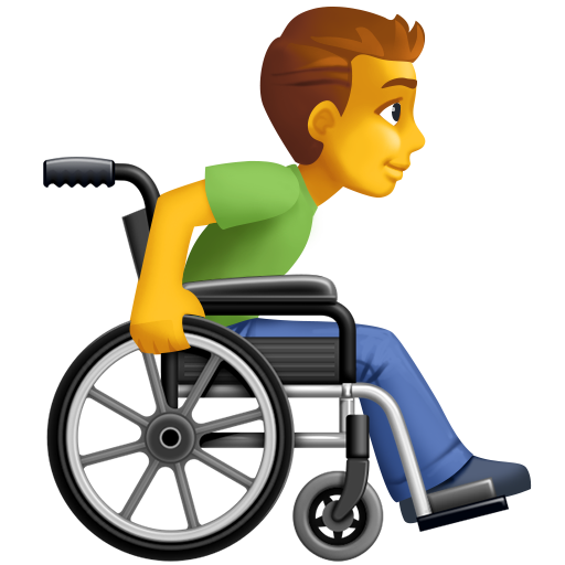 Man in Manual Wheelchair Facing Right, the design in this release